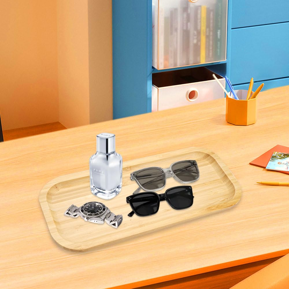 Vassoio In Bambù Rettangolare 30x13cm - Per Cucina, Sottobicchieri, Organizzazione - Foto 6