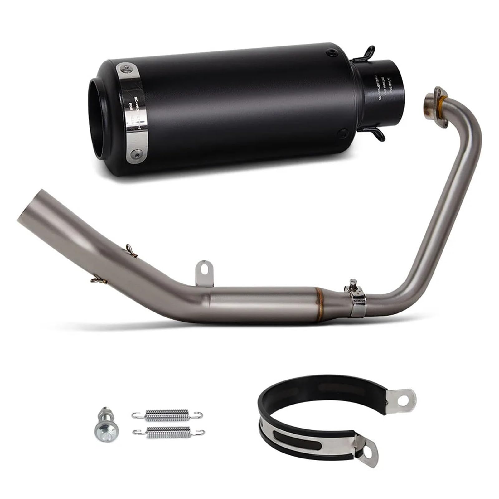For ZONTES ZT125 U1 G1 Z1 Z2 2021-2025 Sistema completo di scarico for moto Collettore di collegamento Progetto marmitta(B)