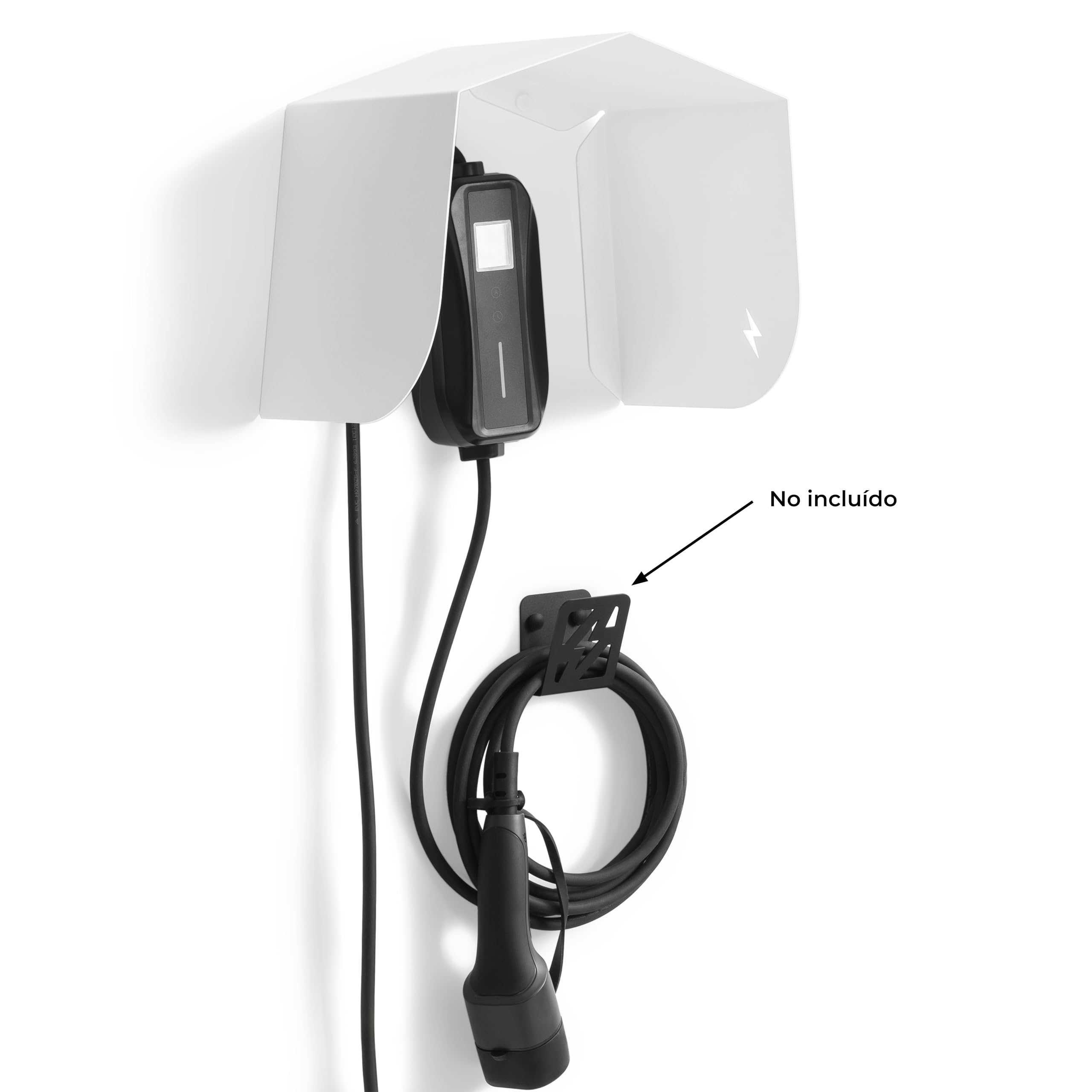 Housse pour chargeur de voiture électrique, toit, protecteur, auvent, abri, ombre, support (blanc)