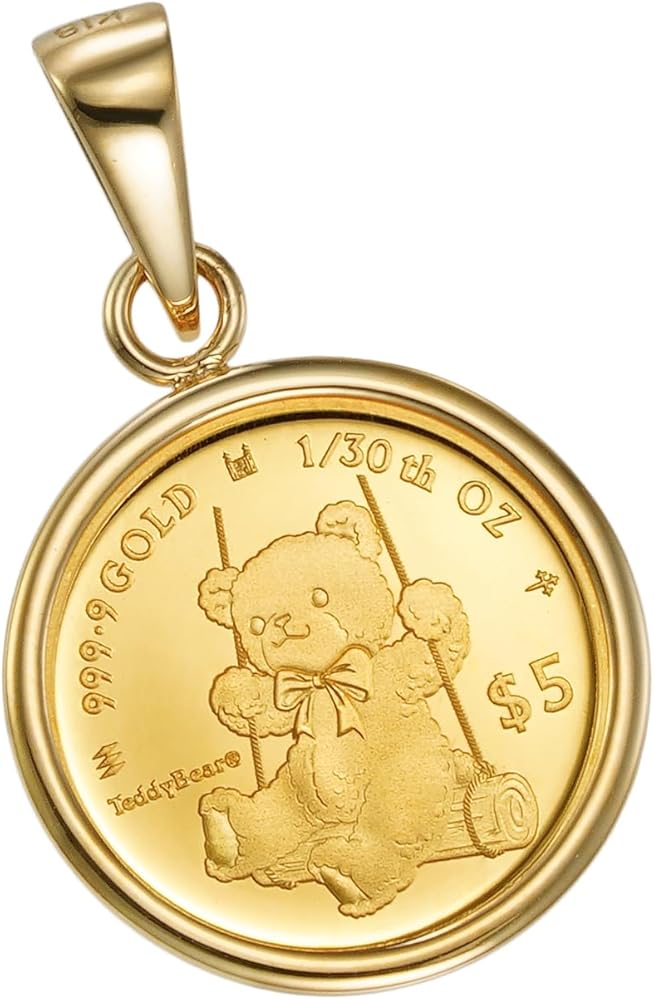 K18 テディベア ITALY チャーム 刻印有り K18 テディベア ITALY