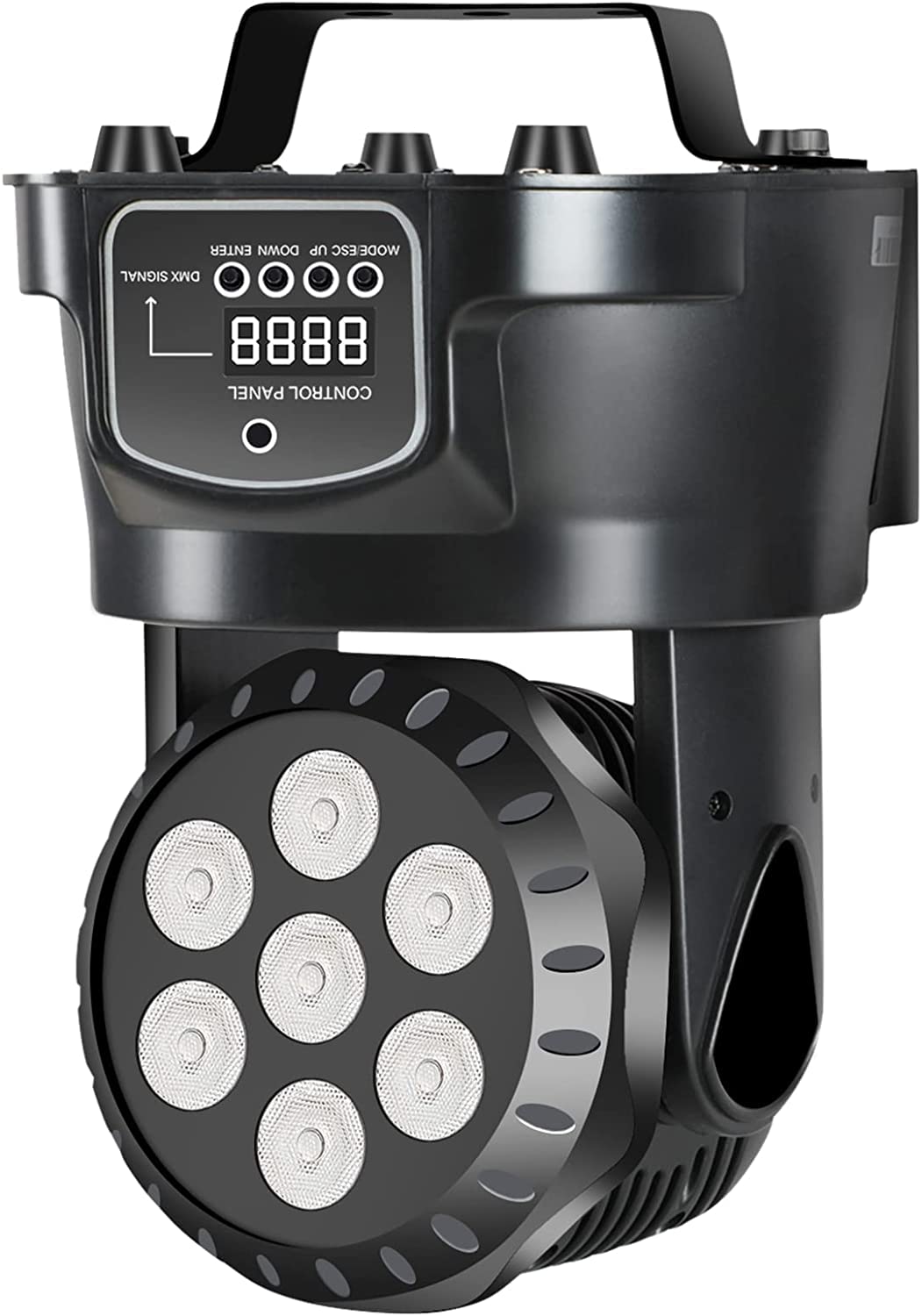 BETOPPER Teste Mobili LED Luci dj DMX 7x8W RGBW Luce discoteca Palco Luce Stroboscopica Controllo Musicale per KTV Bar Club Natale Halloween Feste(2Pcs)
