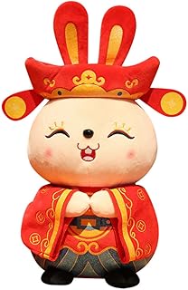 BCOATH Boneca De Coelho De Pelúcia Bichos De Pelúcia Estátua De Coelho De Pelúcia Decoração Boneca De Coelho Da Sorte Ano Do Coelho Presentes Boneca De Ano Bicho De Pelúcia