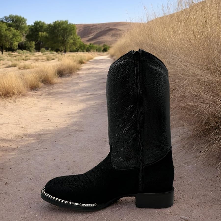 【 】Snake Embossed Leather Heeled Cowboy Boot Snake Embossed Leather Heeled Cowboy Boot | Tommy Hilfiger USA