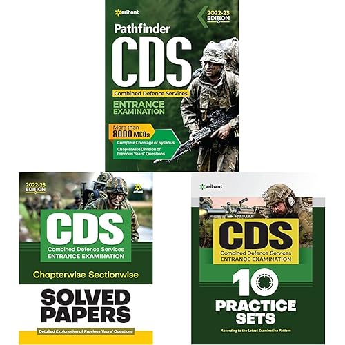 Pathfinder CDS Combined Defence Services Guide , Chapterwise &amp; Sectionwise Solved Paper and 10 Practice in English (Set of 3 books)