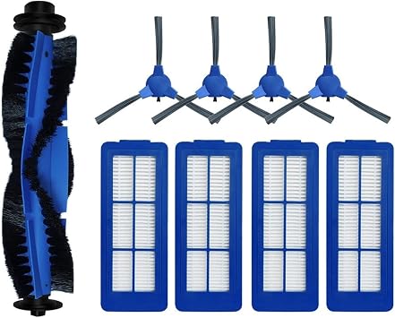 Robotic Vacuums Roller Main Spin Edge Side Brush Hepa Filter Spare Part Accessory Kit,Compatible for Anker,Compatible for Eufy,Compatible for RoboVac G32 Pro T2259Z11 Color Set 8-6PCS
