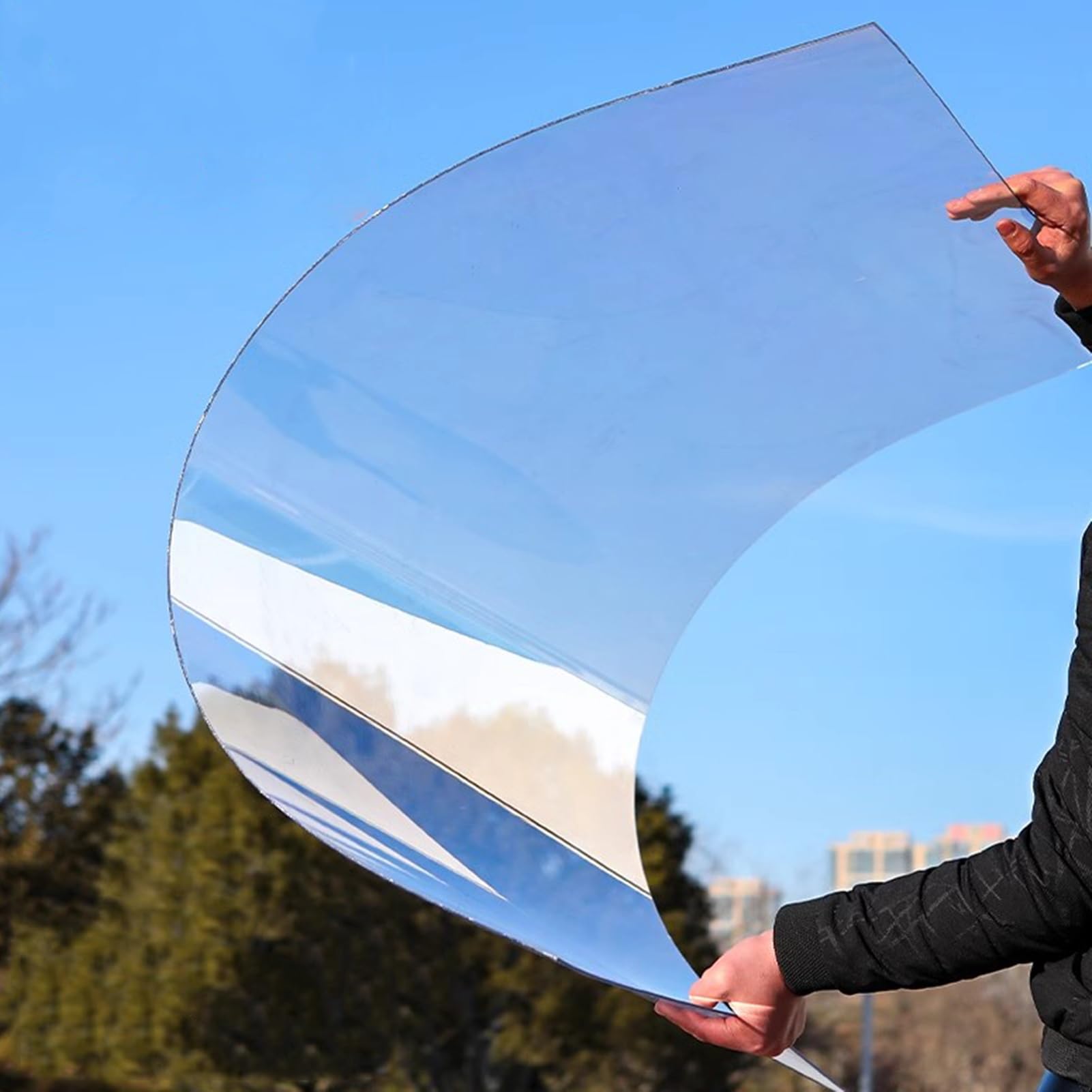 1/1,2/1,5/2/3 MM Láminas De Policarbonato Transparentes para Techos, Protección UV Lámina De Plástico, Marquesina para Exteriores Cochera Invernadero Cubierta, Hoja De Plástico(3mm)