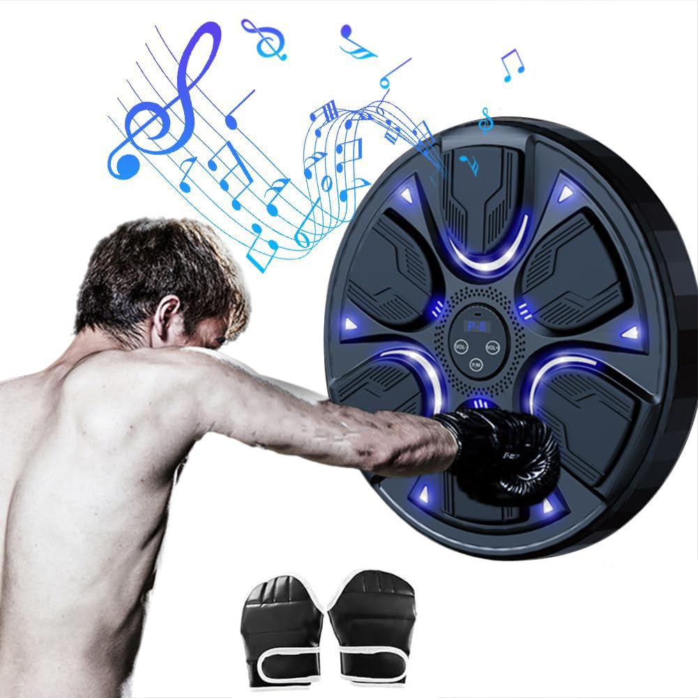 Machine de boxe musicale pour améliorer sa réactivité avec gants inclus