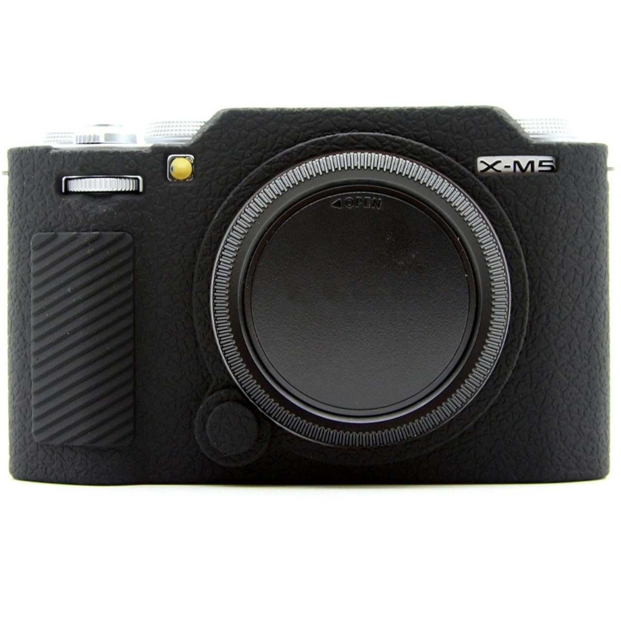 for Fujifilm X-M5 Silicone Camera Protective Case Shock-Absorbent Camera Cover - Black-image-8