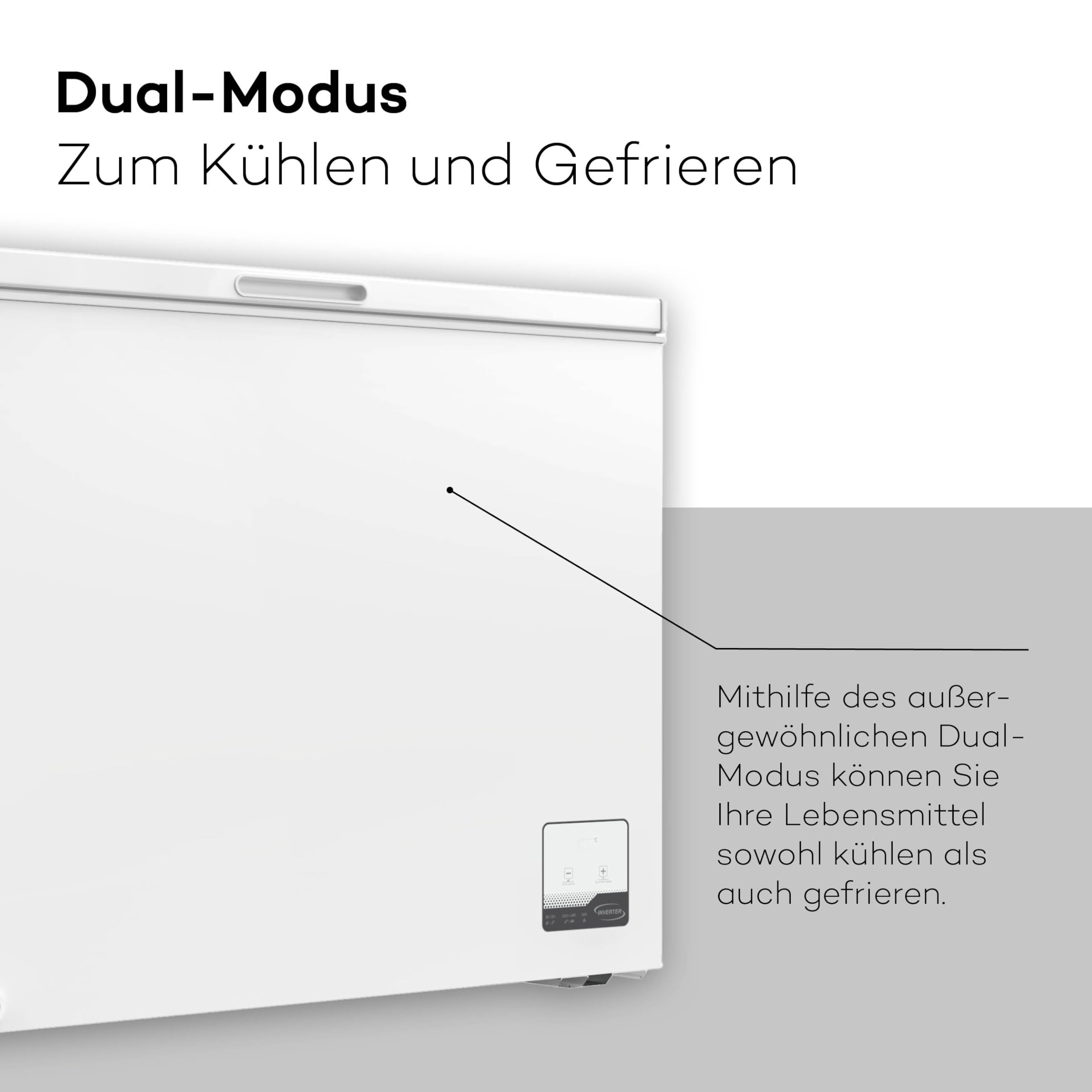 SCHOEPF GT300S Gefriertruhe 299 L Weiß 83,5 x 112,5 x 61 cm Energieklasse E Schnellgefrieren 41 dB 231 kWh/Jahr 4-Sterne-Kennzeichnung Freistehend