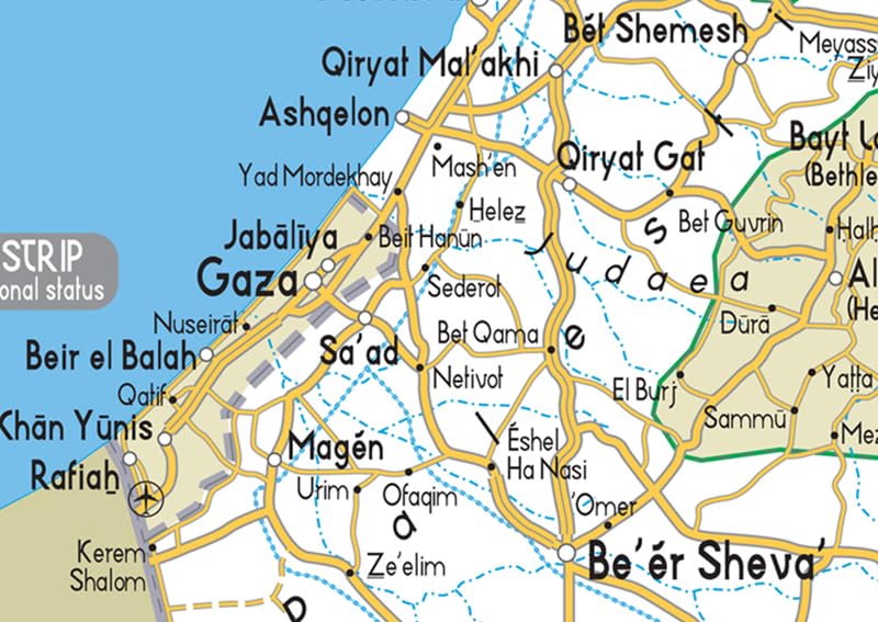 Tiger Moon Russie Physiques Carte Murale U2013 Papier Laminé [GA] A2 Size