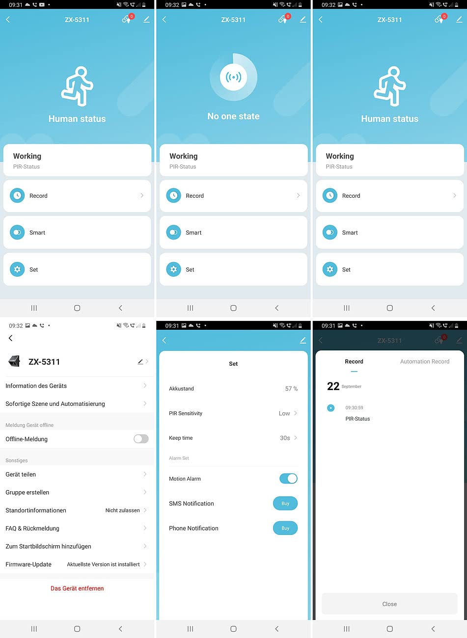 Luminea Home Control App-Bewegungsmelder: Outdoor-PIR-Sensor mit ZigBee-WLAN-Gateway und Solarpanel, IP55 (Outdoor ZigBee Motion Sensor, Akku Bewegungsmelder aussen)