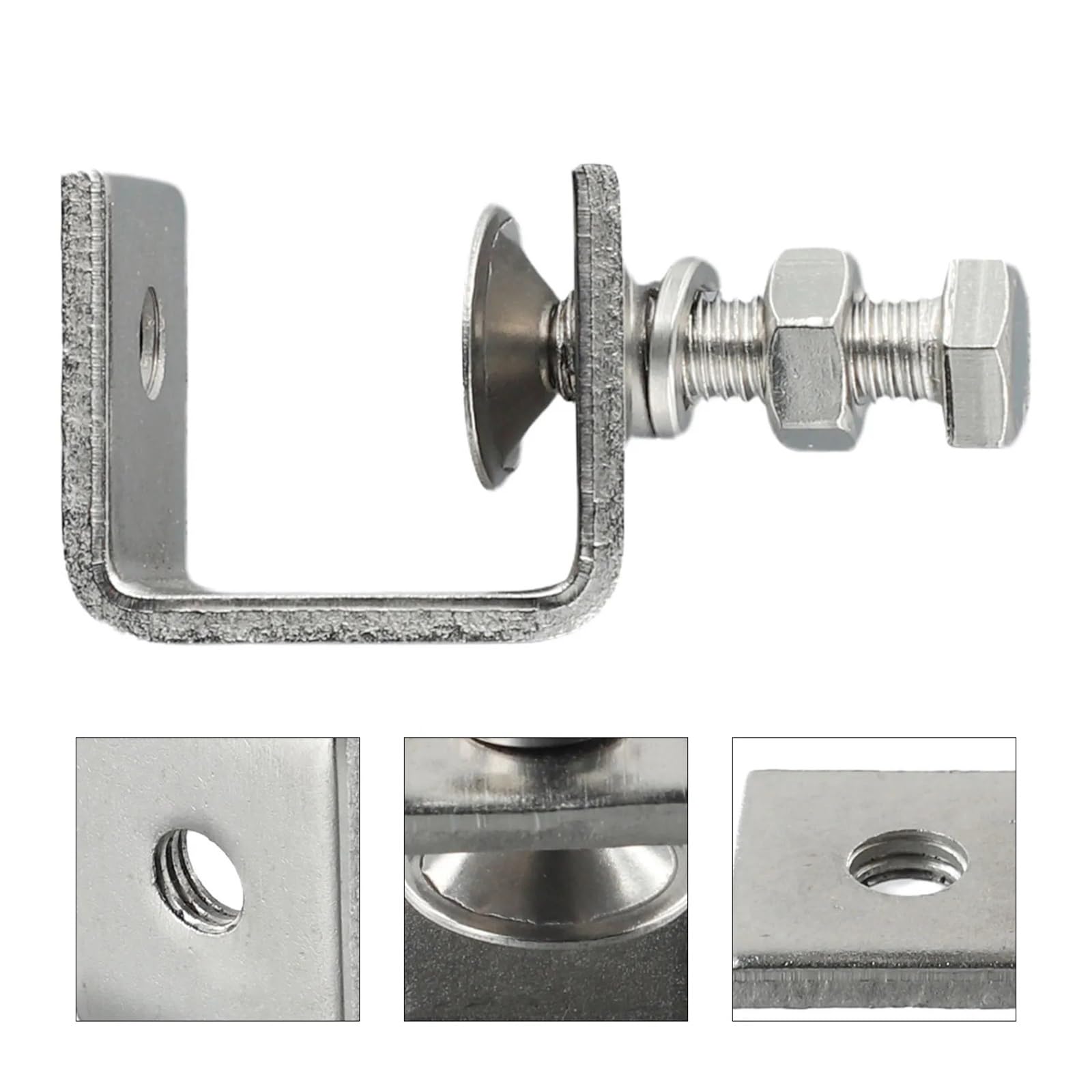 Abrazadera en C, Abrazaderas C de acero inoxidable, 4 Uds., 16-25mm, for montaje en U, escritorio, balancín, carpintería, bricolaje(4pcs)
