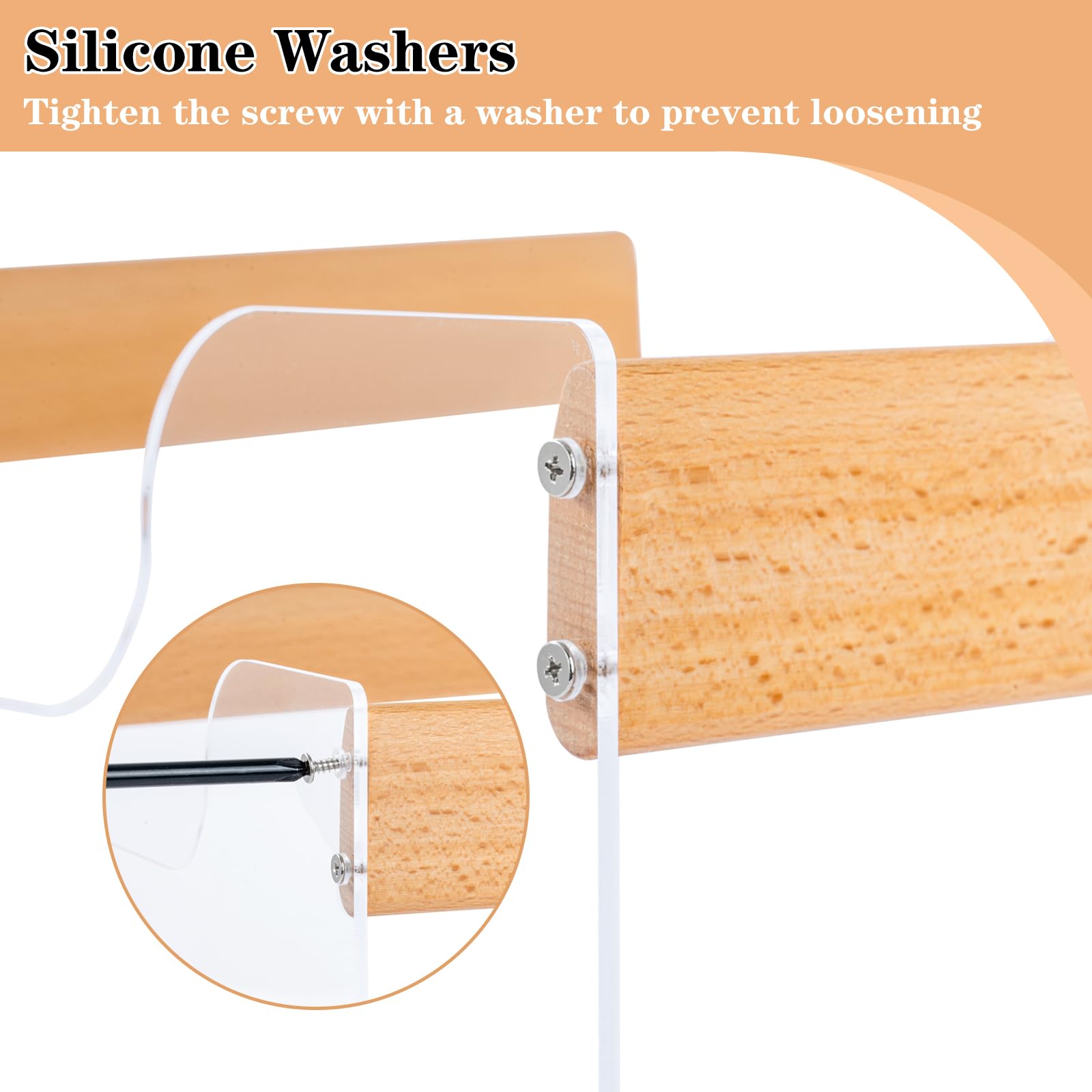 Cadre pour Dossiers Suspendus A4, Organiseur de Dossiers Suspendus en Acrylique et Bois, Transparent Support de Dossiers Suspendus pour la Maison, le Bureau, l'école