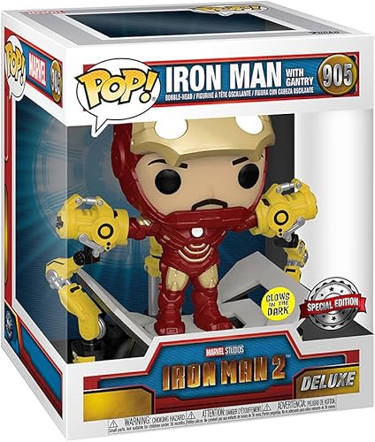 Miniatura 3 de Funko Pop! Iron Man 2: Iron Man MKIV con figura de vinilo de lujo que brilla en la oscuridad