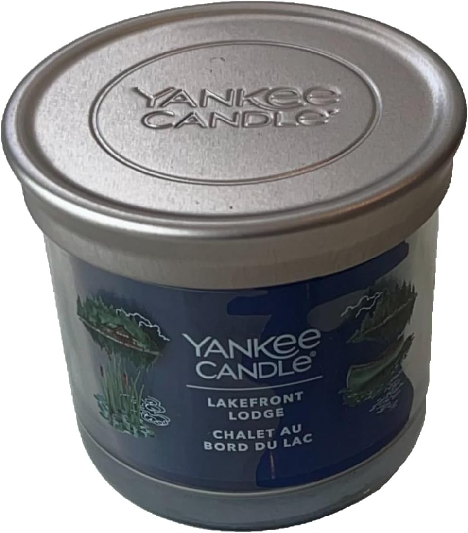 Yan kee Candle Lakefront Lodge Scented, Signature 4.3oz Small Tumbler Single Wick Candles, Premium Soy Wax Blend, Long Lasting Burning Christmas Holiday Candle, Scented Candles Pack of 2