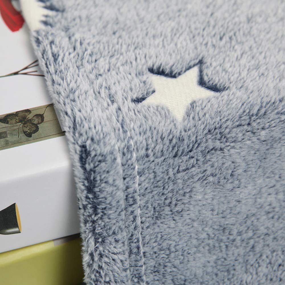 Home Tresor - Copertina che si Illumina al Buio - Disegno Luna e Stelle | Plaid Divano cm. 127x152 (Luna