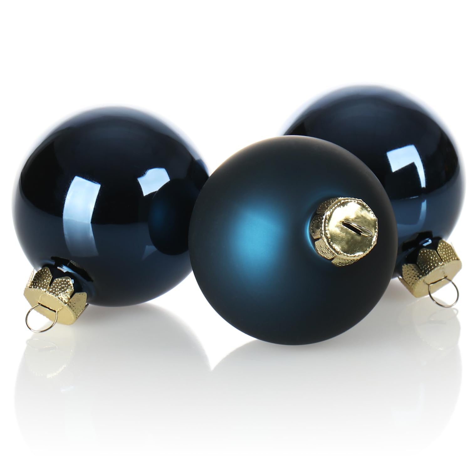 com-four® 24x Bolas de Navidad - Bolas de Cristal Auténtico para Navidad, Adornos para el Árbol de Navidad, Ø 6 cm