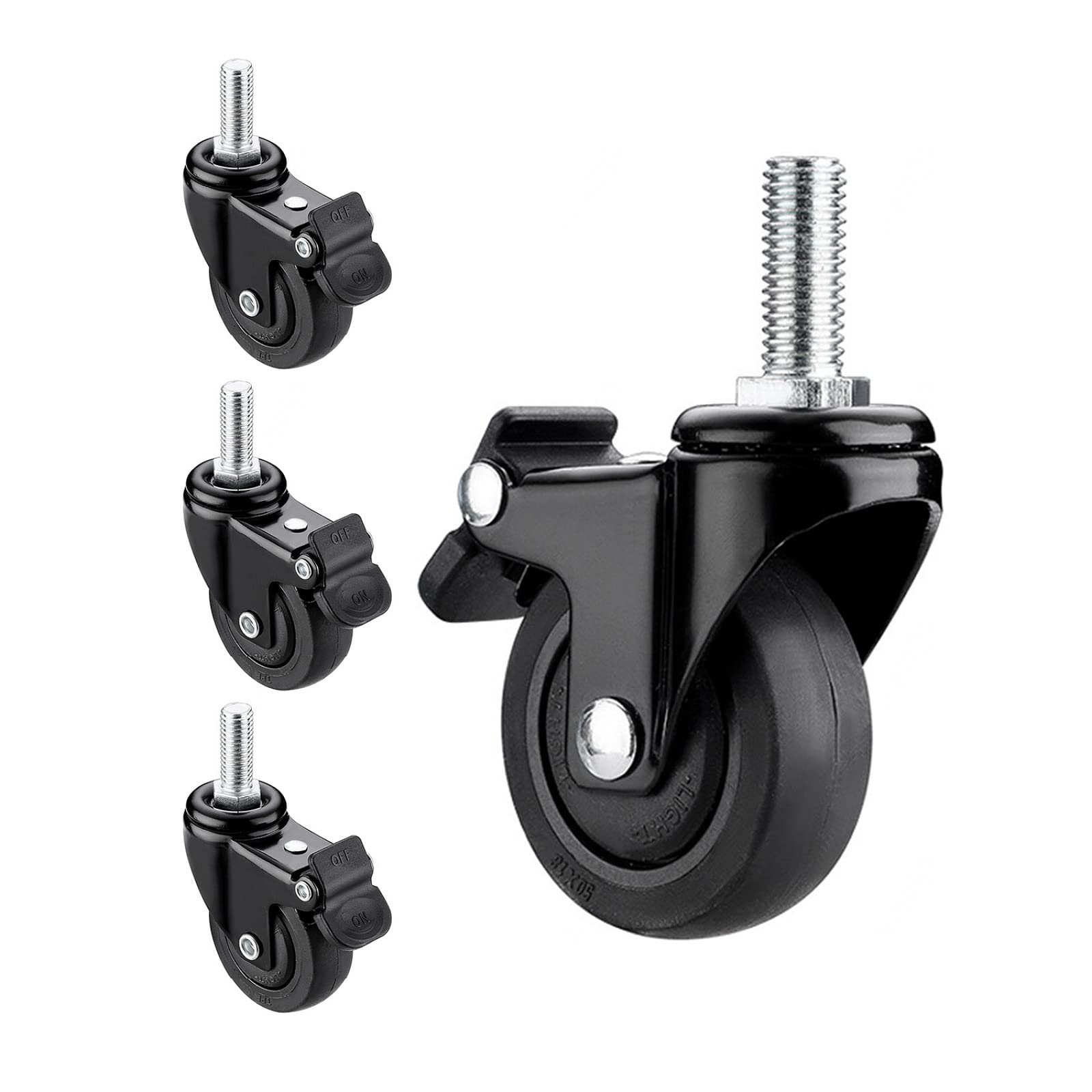 Roulettes pivotantes noires M10 pour réagencer votre salon facilement