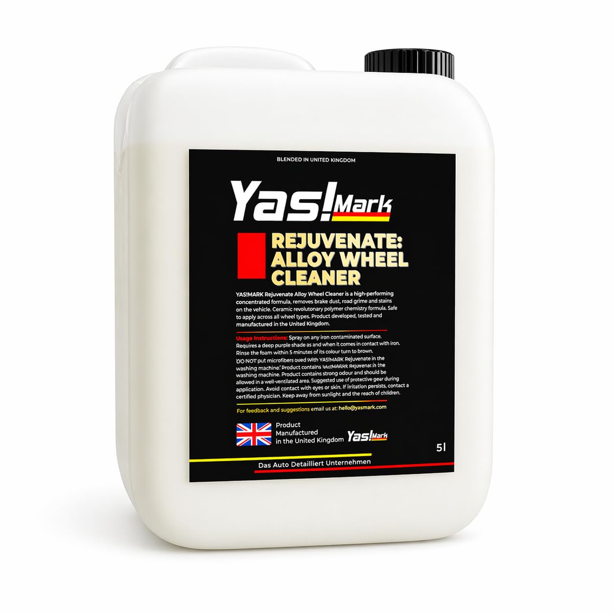 Yas!Mark Rejuvenate: Alloy Wheel Cleaner 5 Litre – Colour Changing Formula – Removes Brake Dust, Iron & Road Grime – Safe on All Wheels-image-46