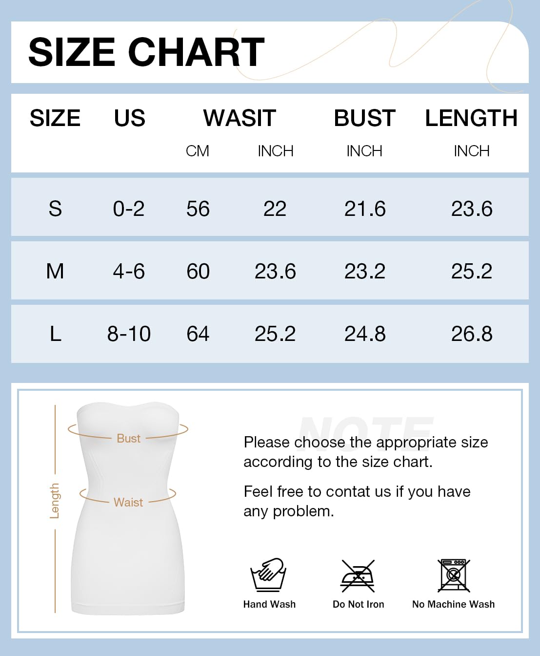 Vêtement galbant sans bretelles pour femme - Robe gainante pour femme