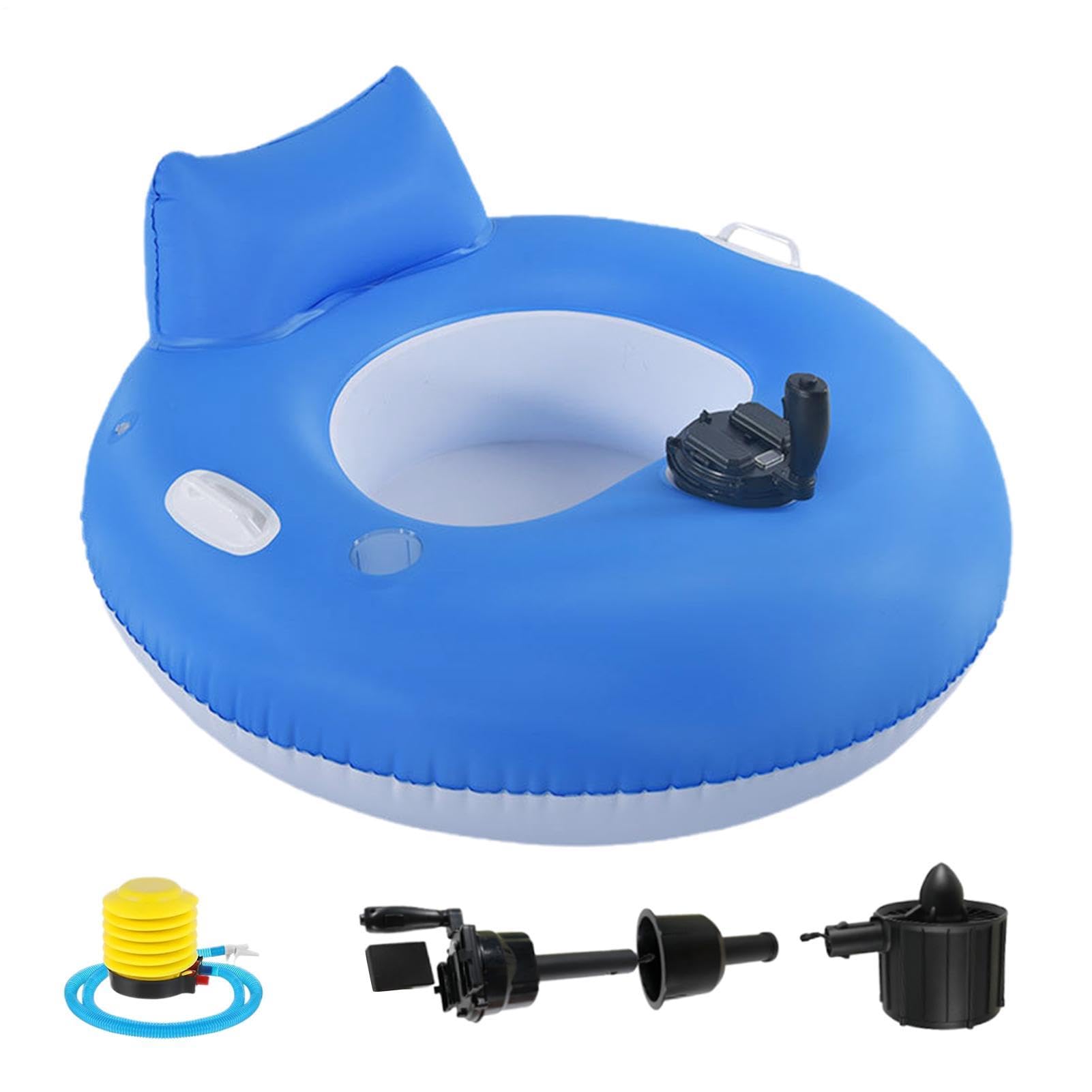 Electric Pool Float | Inflatable Motorised Pool Float | Comfortable Water Tanning Pools Lounger with Steering Device | Rechargeable Summer Outdoor Water Reclining Rafts for Adults