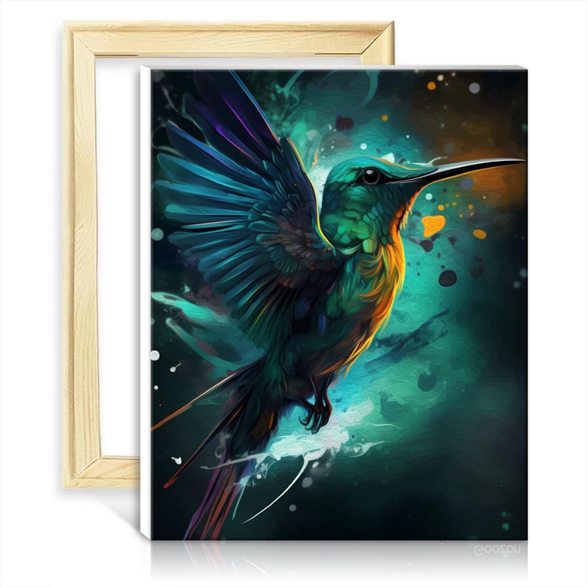TANGFEIY on Canvas Paint by Numbers Hummingbird Mythos Kids Adults Paint with Brushes and Acrylic Pigment on Canvas Home Decor Painting Gift No Frame(30x40cm)