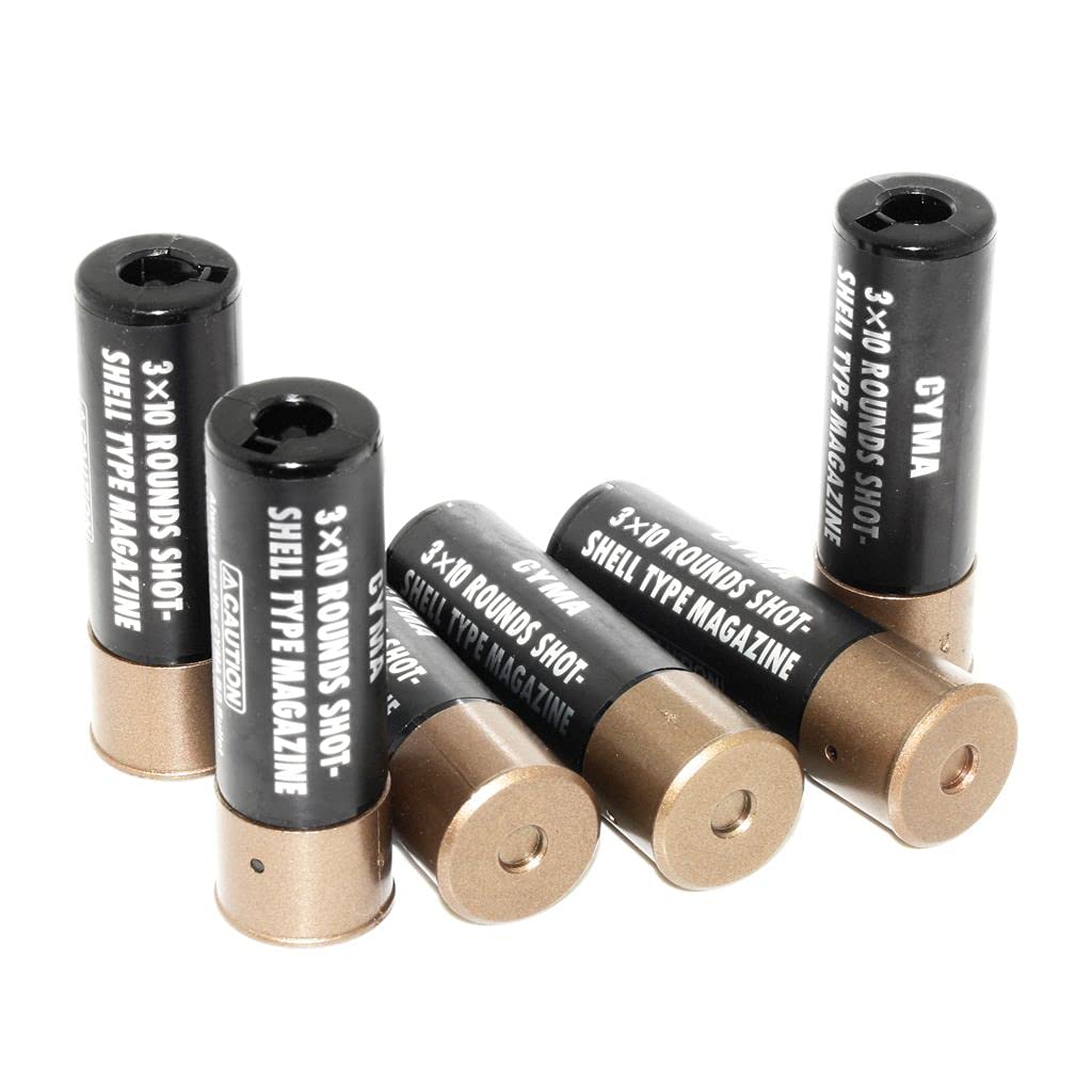 Airsoft Softair Teile CYMA 6pcs Kunststoff Schrotflinte Magazin mit 4-Schale Träger für CYMA Tokyo Marui M870 Shotgun Schwarz