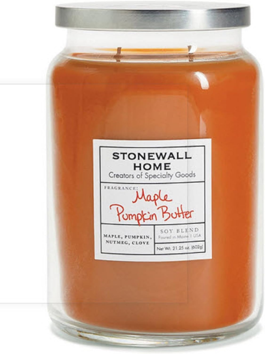 Candela in giara grande Stonewall Home Maple Pumpkin Butter per farmacie