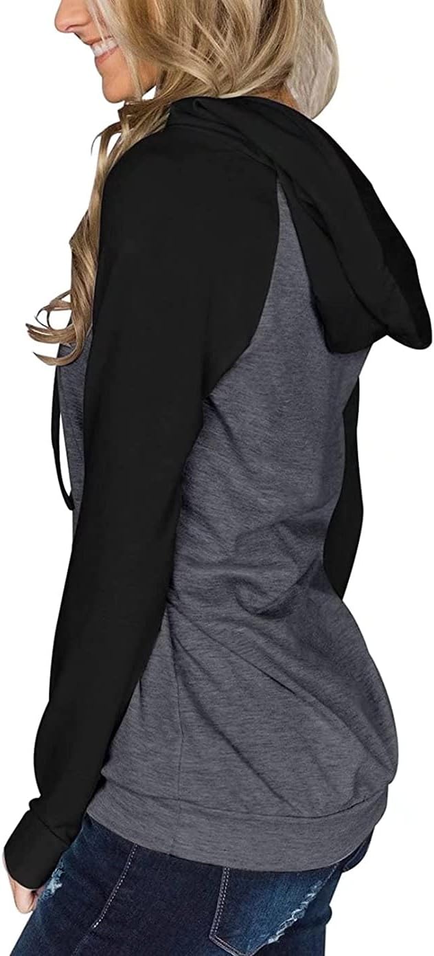 Women's Long Sleeve Hoodies Tops Lightweight Hooded Sweatshirts Pullover Casual Tunic Shirts with Pocket - Image 4