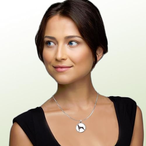 Miniatura 2 de Arthwick Store Collar con colgante de perro Doberman, Metal Esmalte