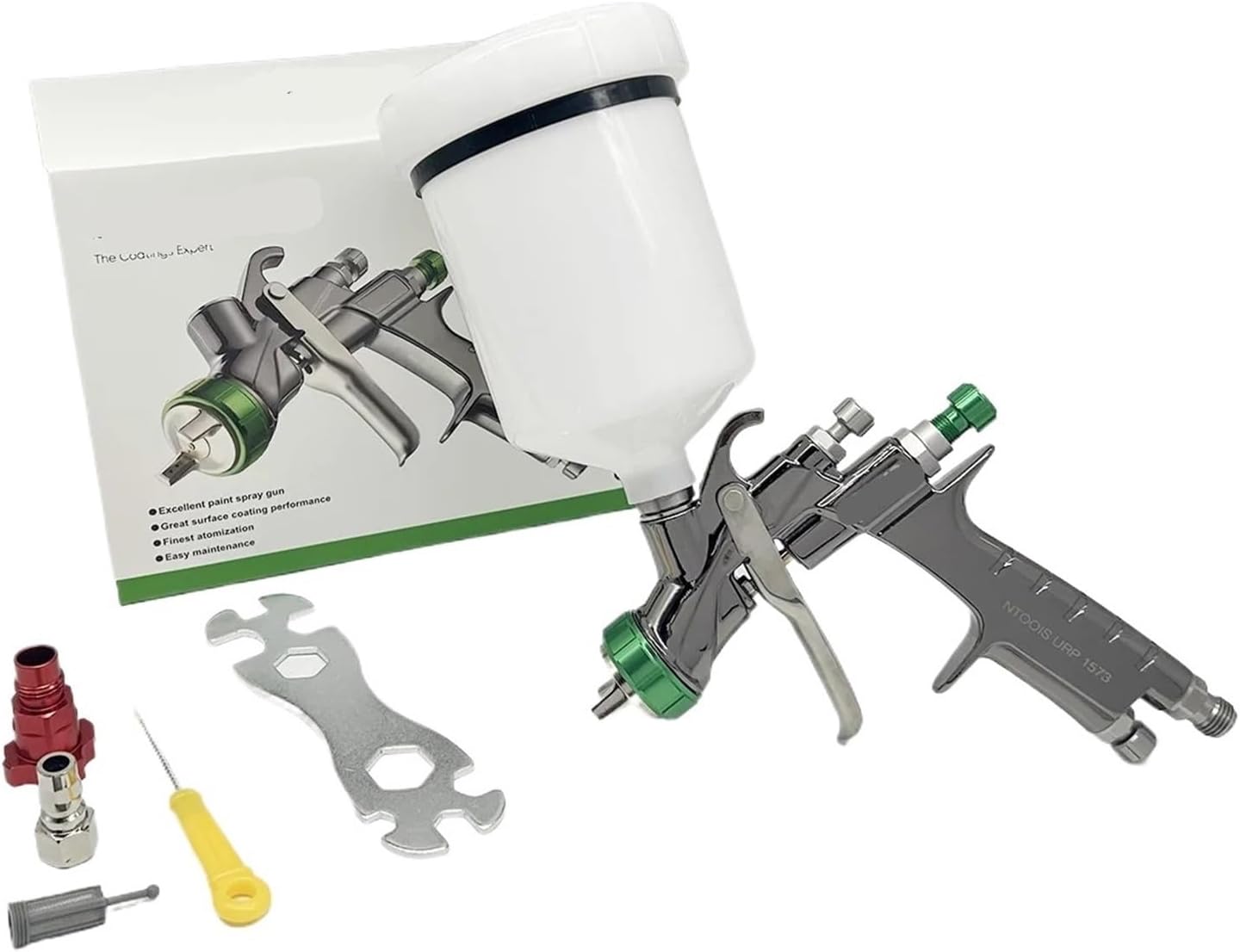 W-400 Air Spray Car Finish Painting Tool 1.3mm Nozzle 600cc Cup URP Car Coating Paint Spray Airbrush for Water Based