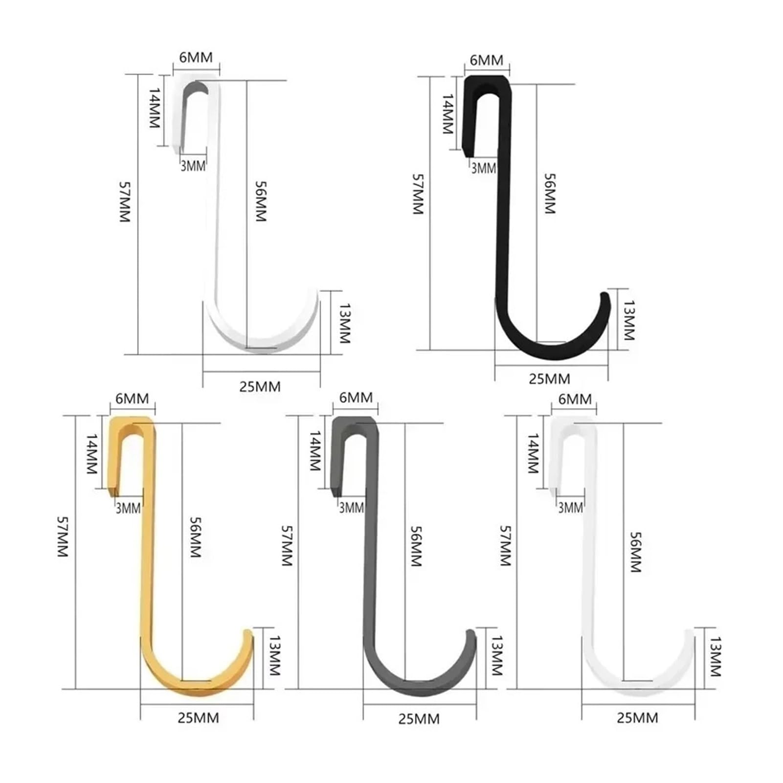 Ganchos para colgar en la puerta Perchero de metal antioxidante for puerta de armario, colgador trasero for puerta, toalla, ropa, abrigo, bolso, artículos diversos, organizador for baño(Gold,30PCS)