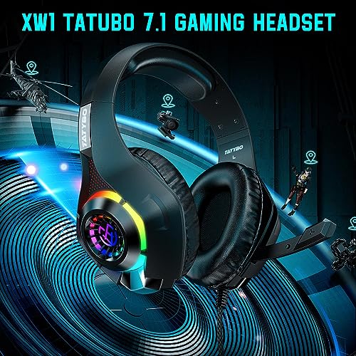 Tatybo RGB Gaming Headset with Surround Sound & Noise Canceling - Image 2