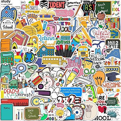 100 pezzi di adesivi per studenti bambini scientifici colorati scrapbooking packs per computer portatile