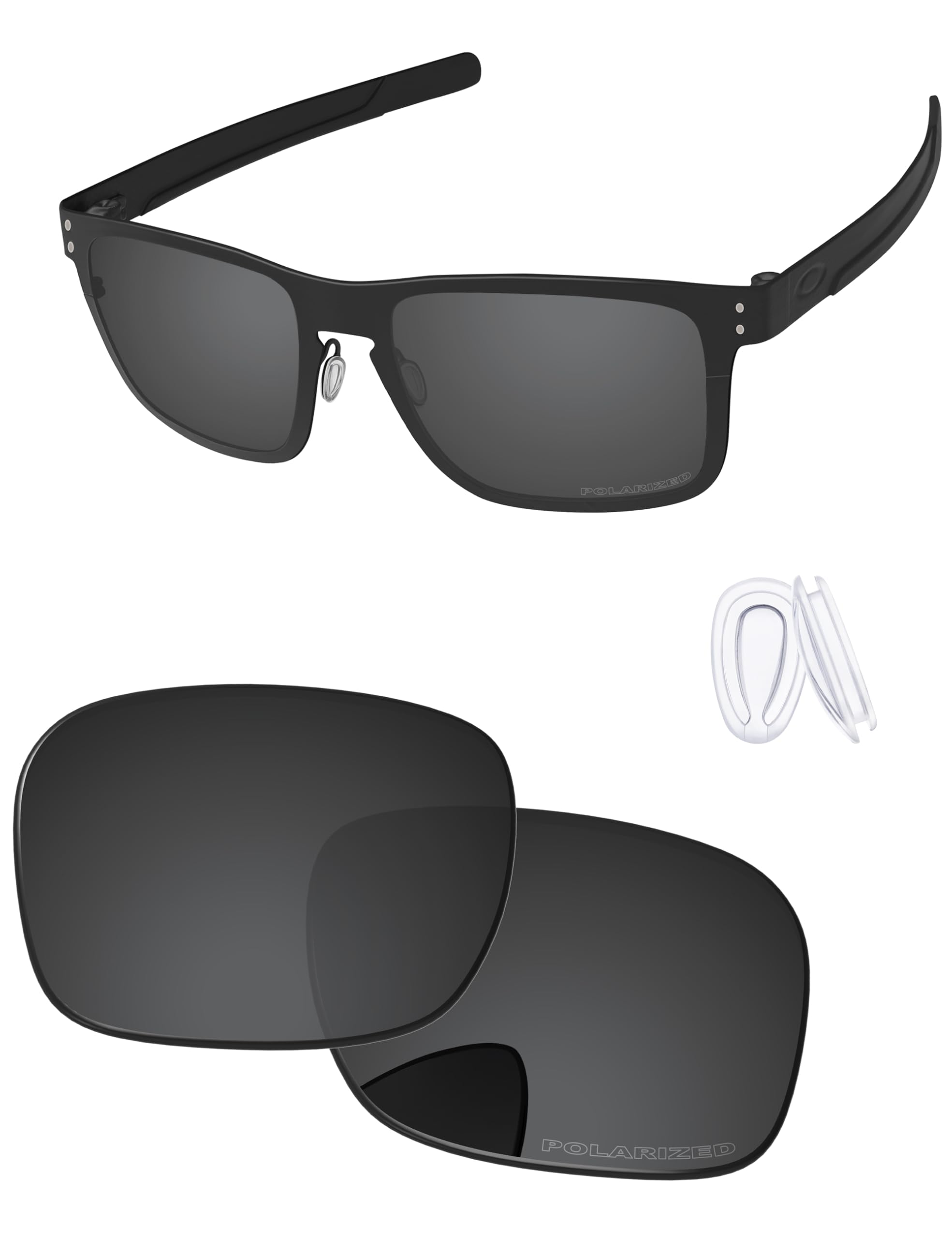 Replacement Lenses & Nose Pads for Oakley Holbrook Metal OO4123
