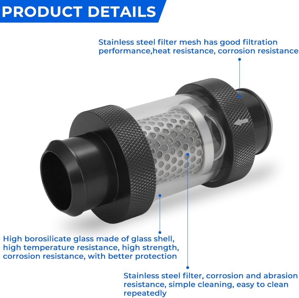 1-1/2" Universal Filter Inline Heater Core Coolant Filter