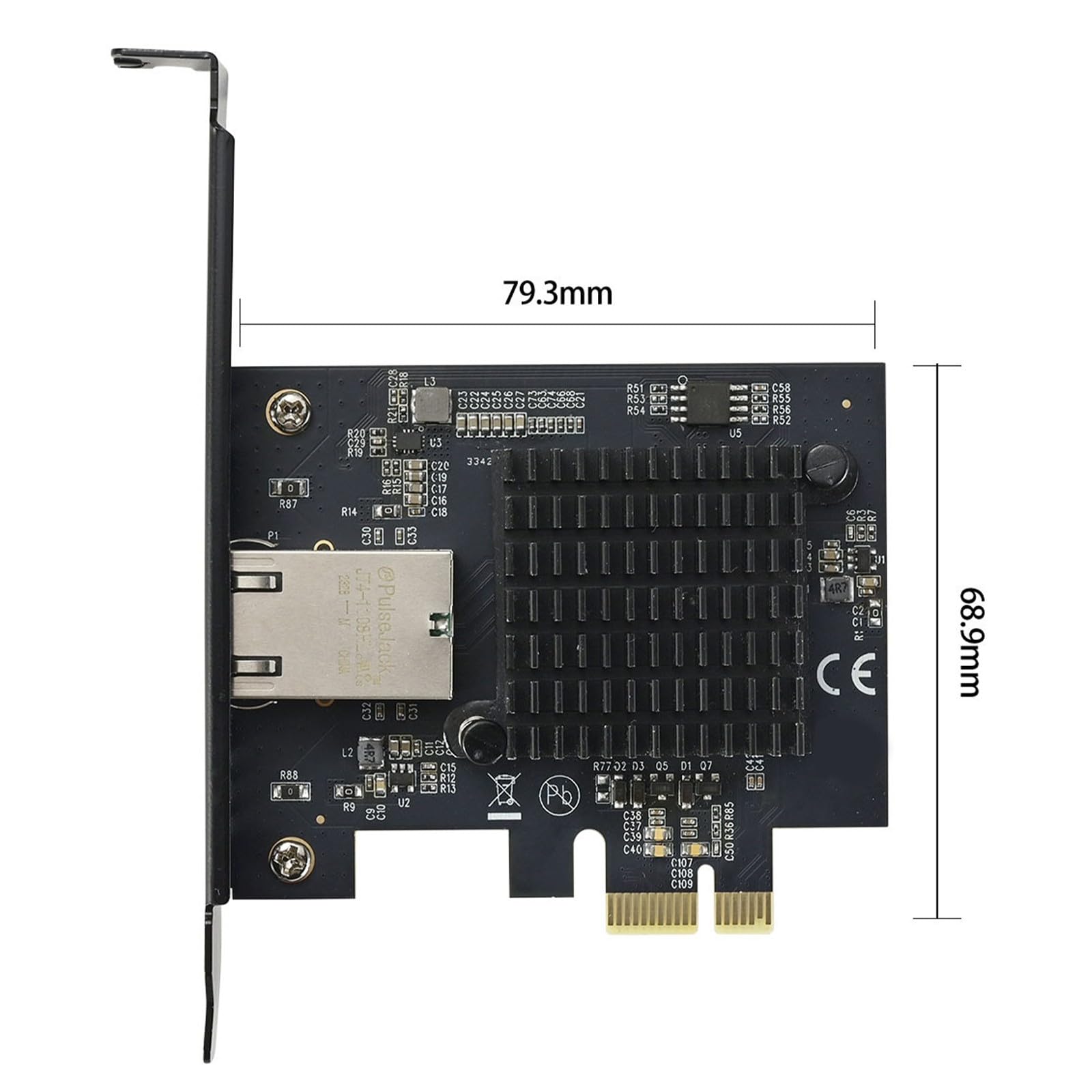 Carte réseau RJ45 à port unique, adaptateur réseau PCIE 1G/2.5.0G/5.0G/10Gbps Gigabit Ethernet