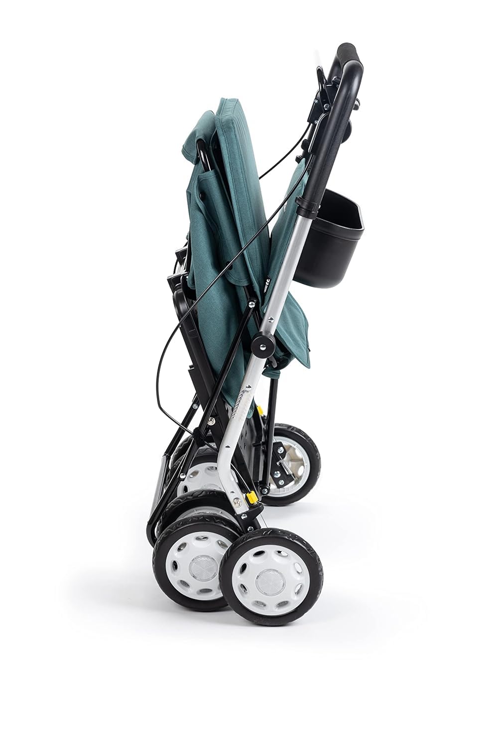 Carlett Andador y Carrito con Asiento Incorporado, Producto Médico Homologado EU, Manillar Regulable, Freno de Parking y Ruedas Ajustables 3 Posiciones, Robusto, Comfort Assist, Verde