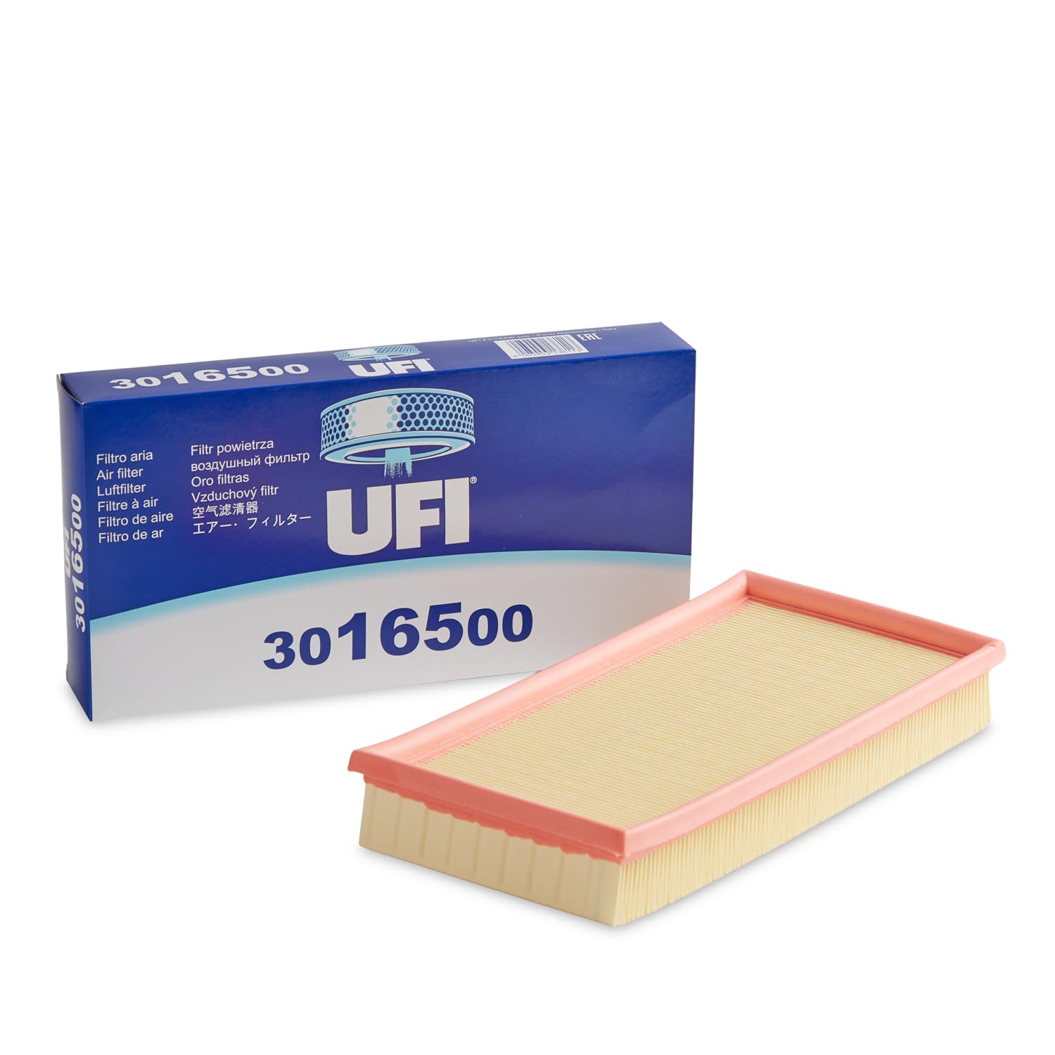 UFI Filters, Filtro de Aire 30.165.00, Filtro de Aire de Recambio, Apto para Coches, Apto para Modelos de Seat, Skoda, Volkswagen