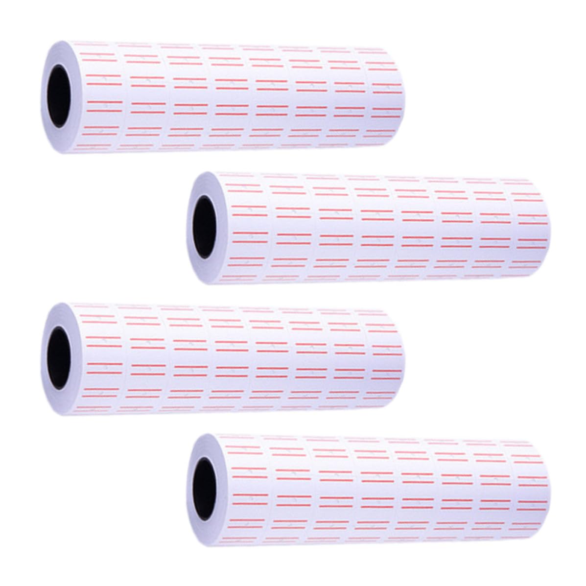 Etiquetas adhesivas para etiquetadora con 40 rollos de papel blanco rectangular 8