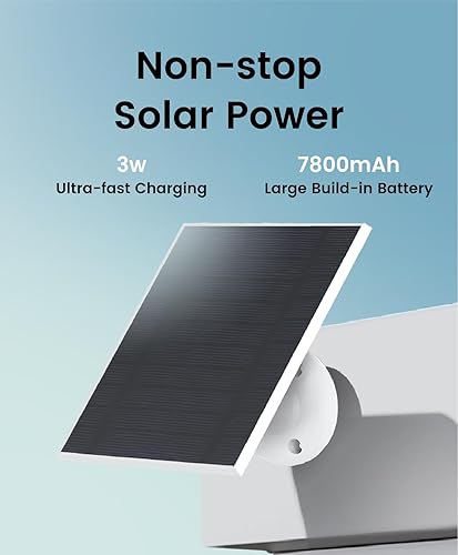 Miniatura 2 de CasaCam SolCam Cámara de seguridad solar inalámbrica para exteriores Cámaras para seguridad del hogar, lente dual 2K+2K, seguimiento automático
