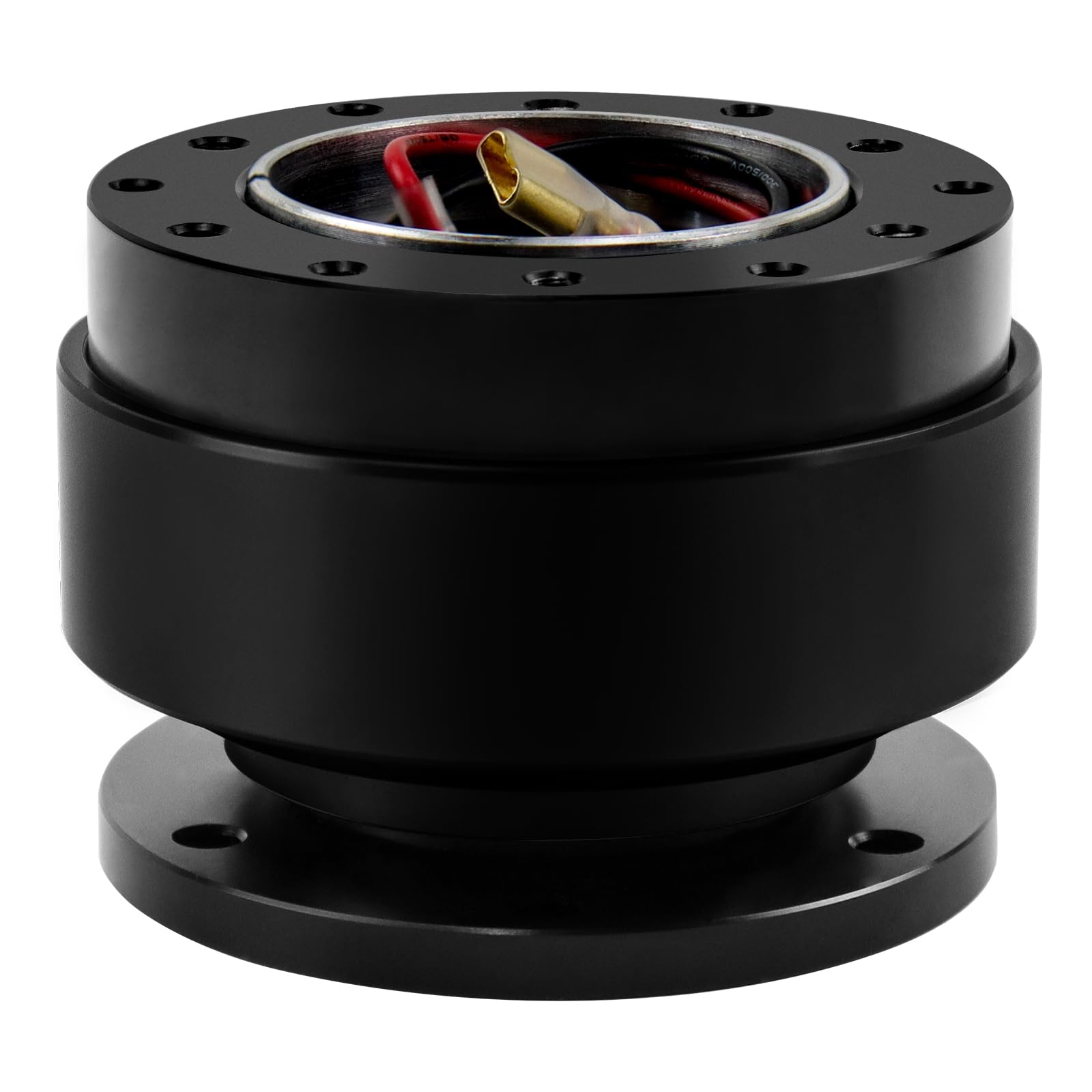 Acclcors Universal Steering Wheel Quick Release, 6-Hole Snap Off Boss Kit for Race/Rally/Motorsport (Black)