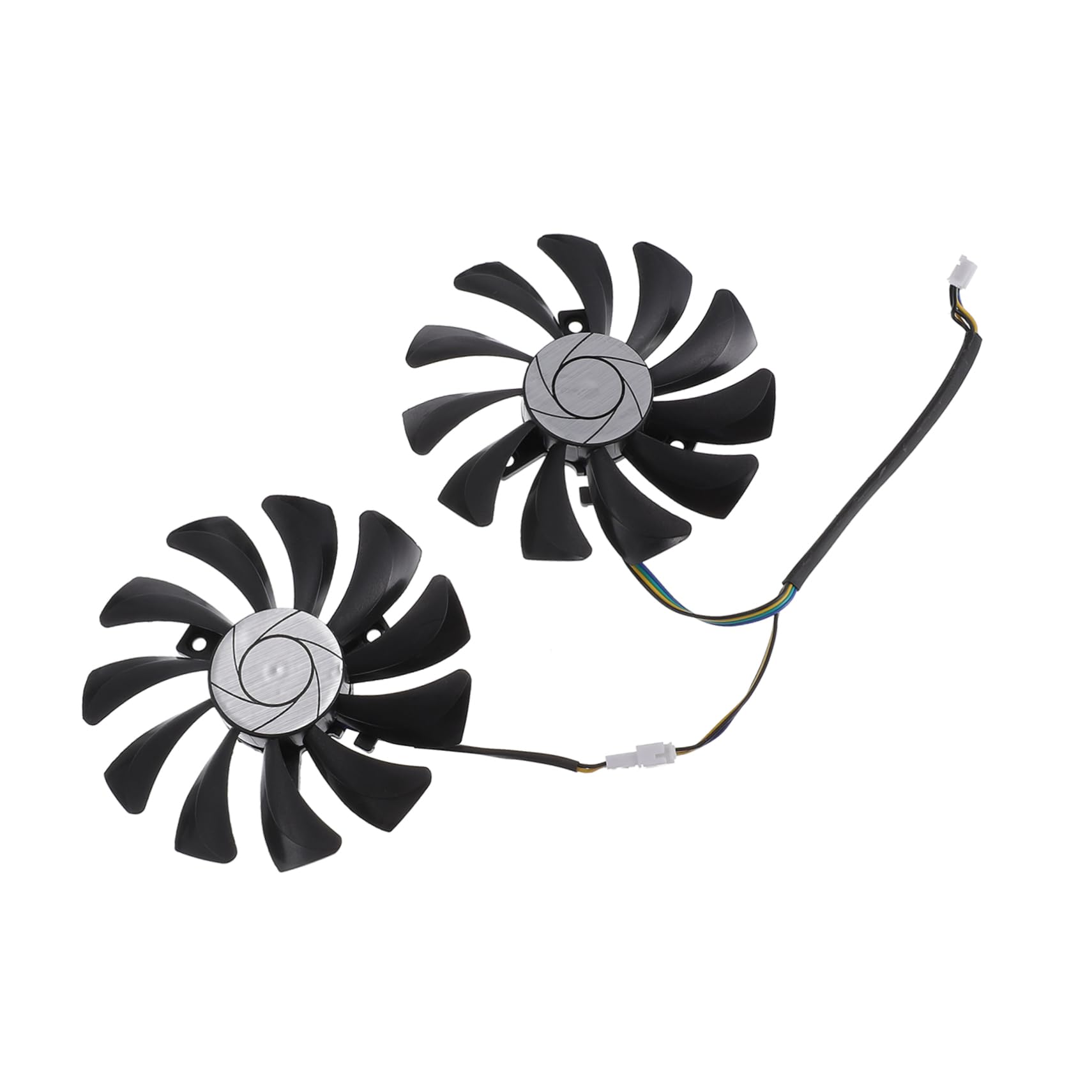 OSALADI 2 Pairs Durable Plastic Video Cooling Fan for Graphics Card Replacement Easy Installation High Performance Sturdy Design Efficient Cooling