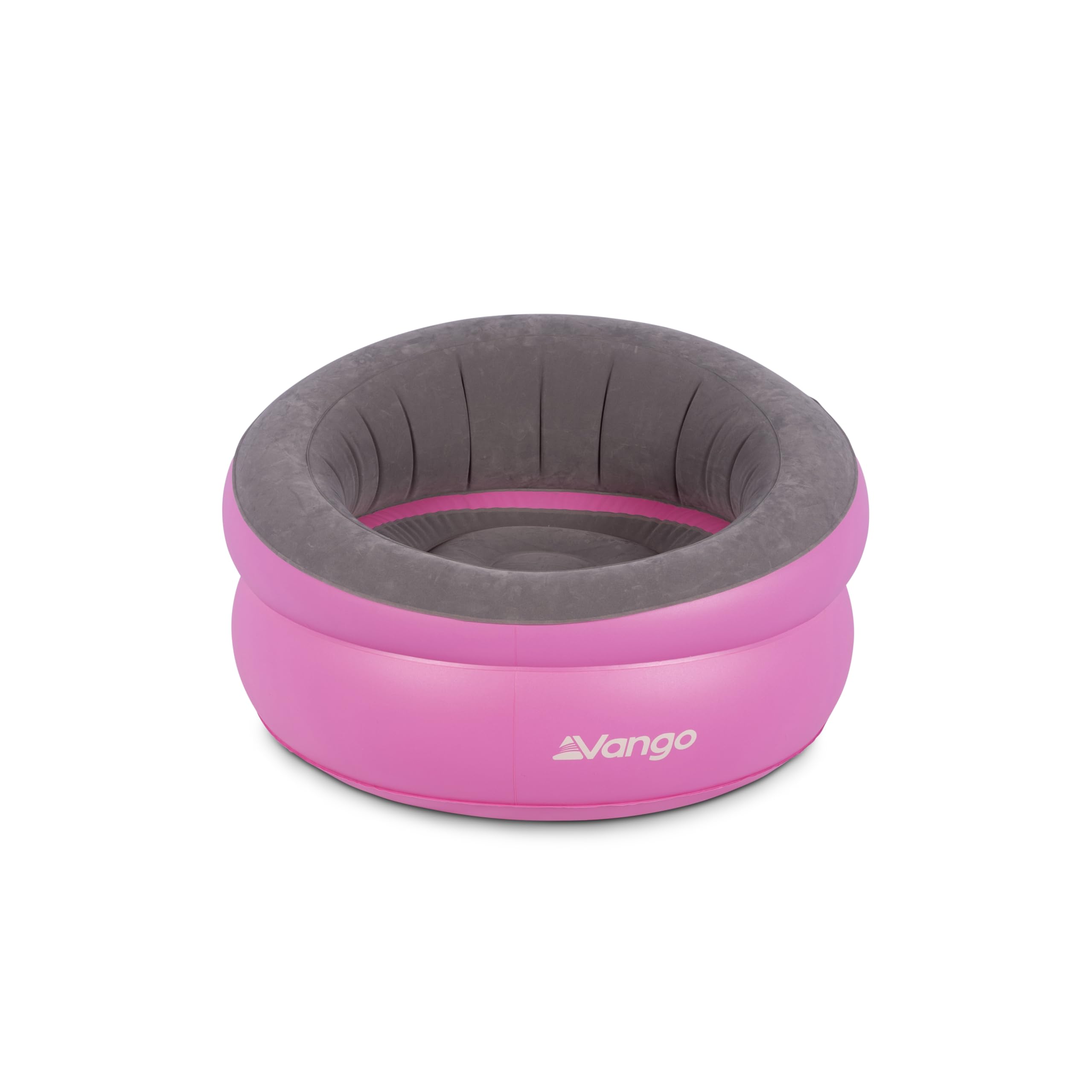 Vango Inflatable Donut Camping Chair – Flocked Inflatable Lounge Chair with Soft PVC Surface, Lightweight & Portable, 120kg Max Load – Ideal for Camping, Festivals & Garden (Pink)