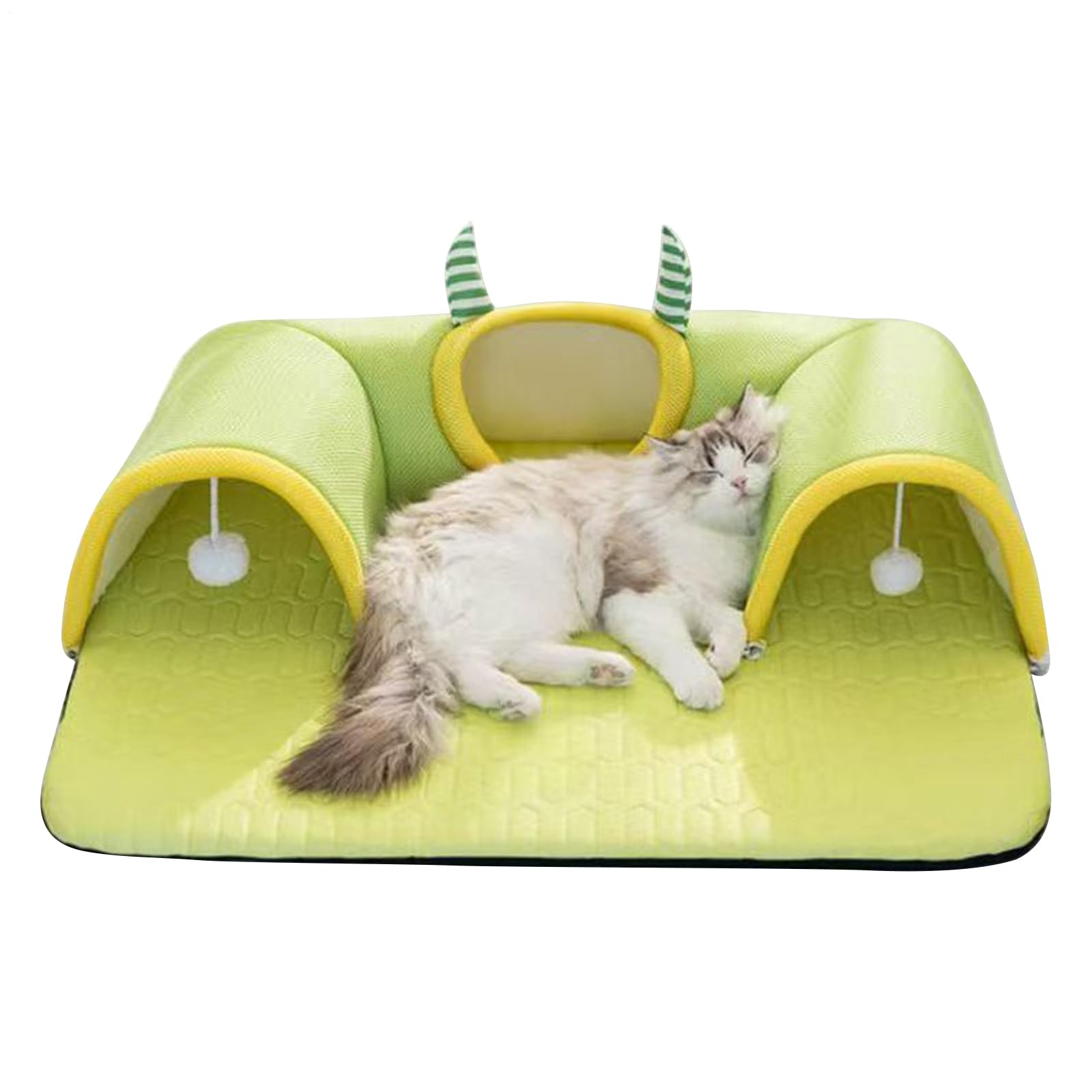 Colchón de siesta con túnel para gatos perfecto para salones pequeños y gatitos activos