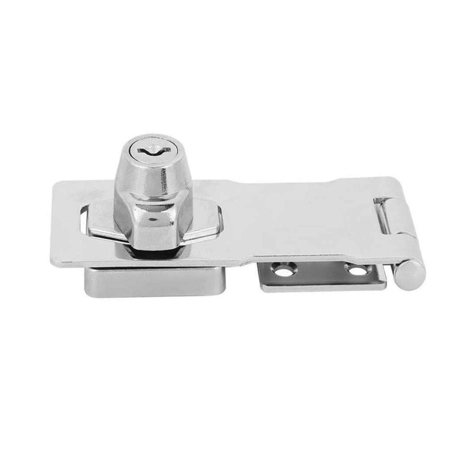 SHALLEZSOU Key Hasp Lock Zinc Alloy Drawer Cabinet Lock with Keys 2 Pack, Furniture Closet Door Hasp Safety