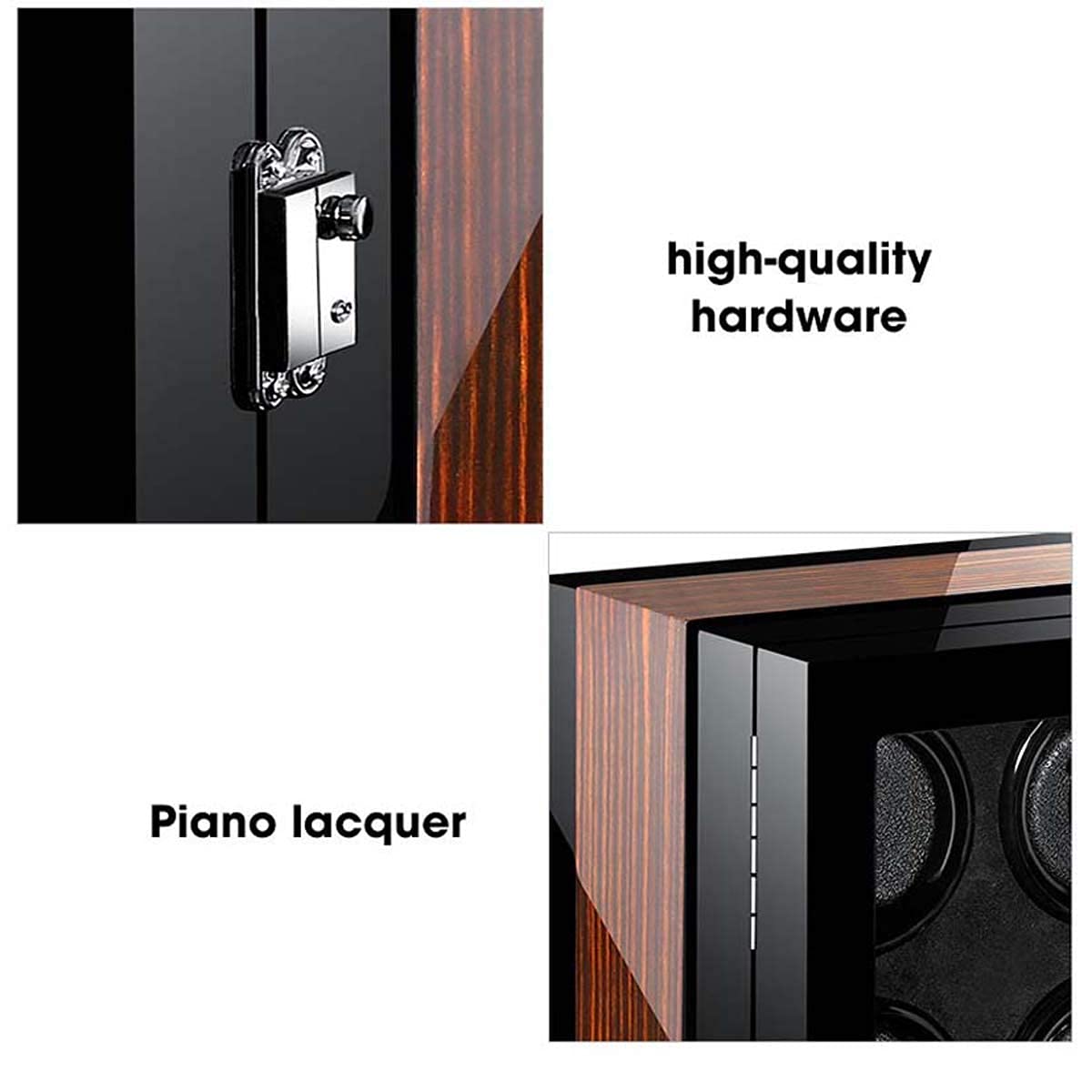 Scatola Portaoggetti Automatica in Legno per Orologio con Schermo LCD Touch Screen, Rotazione Automatica, Cassaforte in Legno con Display A LED, Cassaforti da Muro, Bella Casa