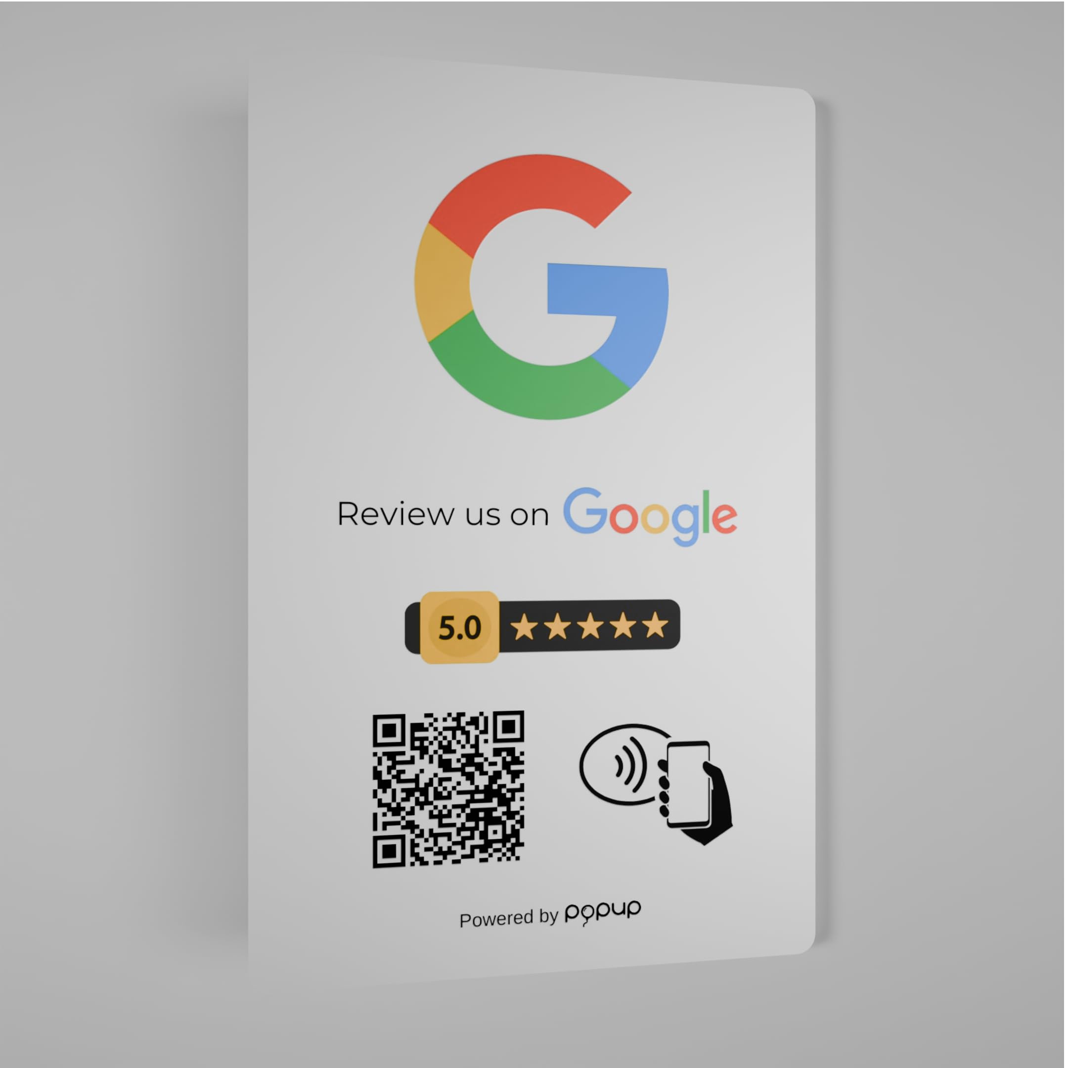 Card Recensioni Google NFC + QR Code per richiedere recensioni istantaneamente, Compatibile Android e iOS