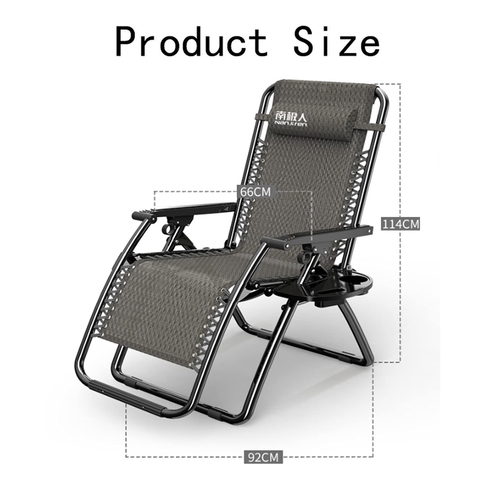 Zero Gravity Sonnenliege, Gartenliegen und Liegestühle mit Kissen, klappbarer, Verstellbarer Stuhl für Strand, Pool, Terrasse, Garten, Camping, 100 kg/220 lbs max. c322 (Farbe: mit Kissen)