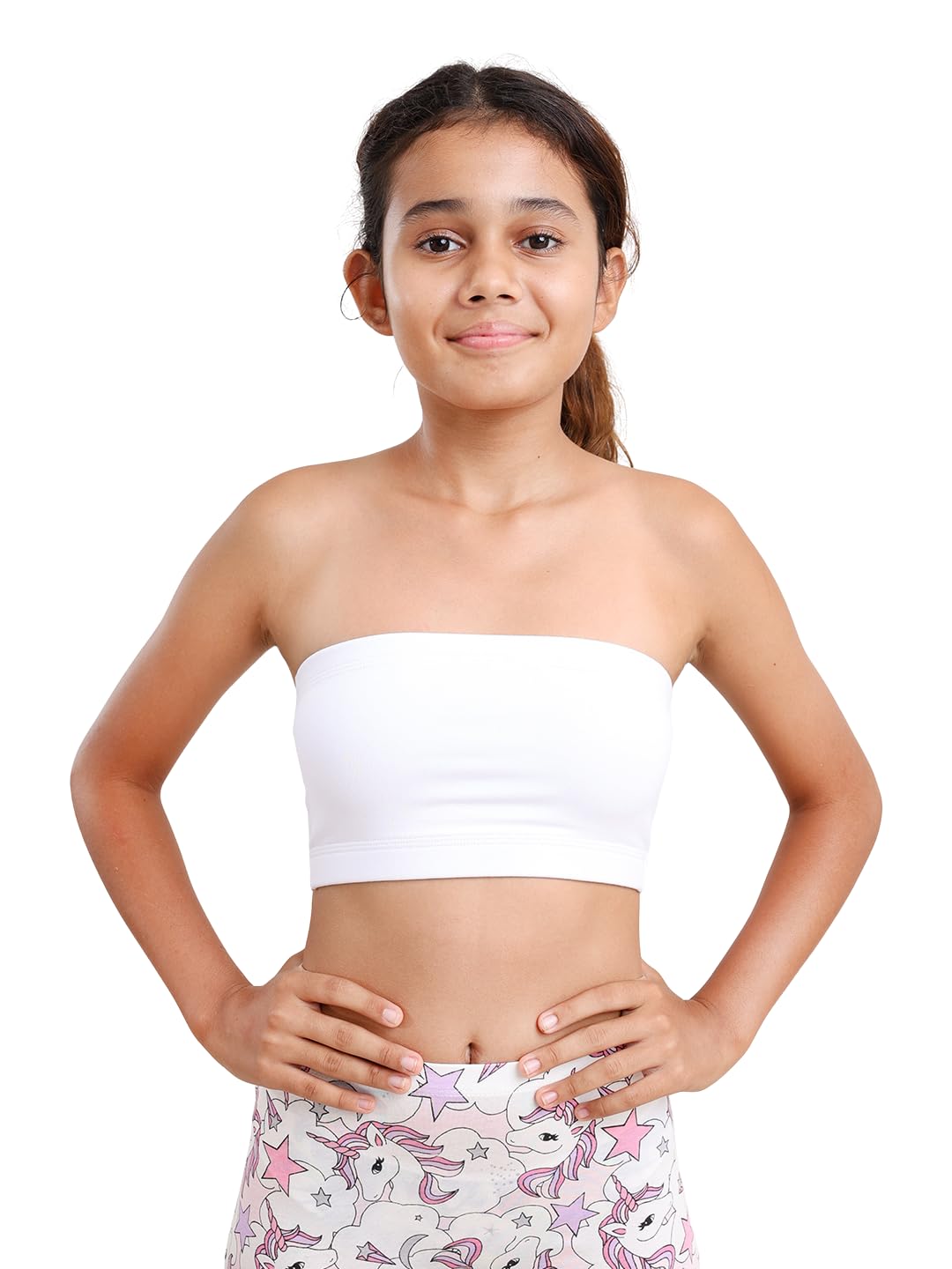 mackly Girls Tube Bra (Pack of 1) for Girls - Soft Cotton, Non-Padded, Full Coverage, Non-Wired Without Strap Beginners Bra for 8-14 Years-picture-24